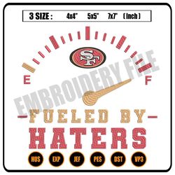Fueled By Haters San Francisco 49ers embroidery design, San Francisco 49ers