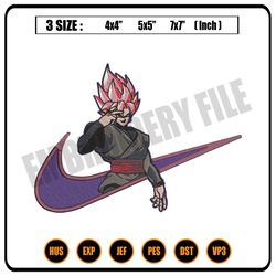 Goku Black Super Saiyan Rose Embroidery Design File