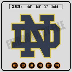 NCAA Notre Dame Fighting Irish, NCAA Team Embroidery Design, NCAA College