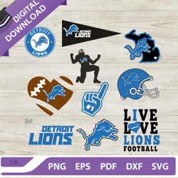 Detroit Lions Bundle SVG, Detroit Lions Logo SVG, Live Love Lions Football SVG, Detroit Lions SVG,NFL svg, Football svg,