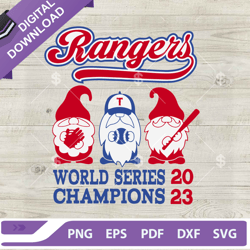 Gnome Rangers World Series Champions 2023 SVG, Gnomes Texas Rangers World Series,NFL svg, Football svg, super bowl svg