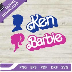 barbie and ken doll svg, barbie svg, ken  cutting file cricut