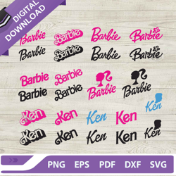 barbie ken logo svg bundle, barbie and ken svg, barbie logo svg, ken logo svg