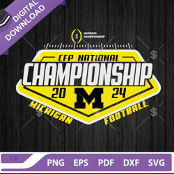 CFP National Championship Michigan Wolverines SVG, Michigan Championship 2024 SVG, Michigan Wolverines Football