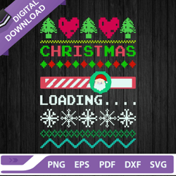 Christmas loading ugly sweater SVG, Merry christmas SVG, Ugly sweater christmas SVG