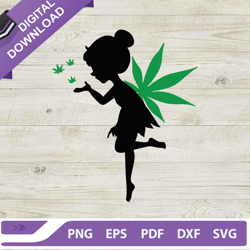 cute cannabis fairy svg, weed fairy svg, marijuana svg
