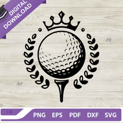 golf ball with crown svg, golf ball svg, sport svg