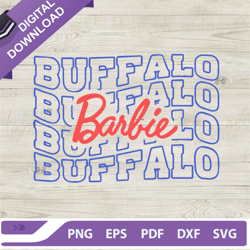 Groovy Buffalo Barbie SVG, Buffalo Bills NFL SVG, Buffalo Bills Football SVG, Barbie NFL SVG