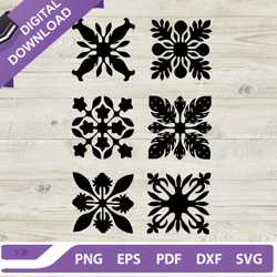 hawaiian quilt svg, hawaiian patterns svg, hawaiian quilt patterns svg