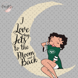 I Love My Jets To The Moon And Back Svg, Nfl svg, Football svg file, Football logo,Nfl fabric, Nfl football