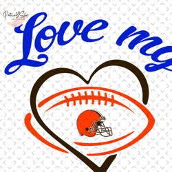Love My Cleveland Browns Svg, Nfl svg, Football svg file, Football logo,Nfl fabric, Nfl football