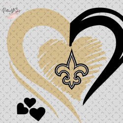 New Orleans Saints Heart Logo Svg, Nfl svg, Football svg file, Football logo,Nfl fabric, Nfl football