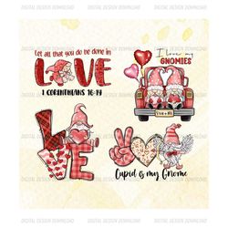 Cupid Is My Gnome PNG, Gnomes PNG, Truck PNG, Funny Cute Valentine PNG, Happy Valentine Day PNG, Quotes PNG
