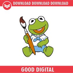 Kermit Smiling Frog Muppet Babies SVG