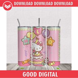 Hello Kitty Birthday Party 20oz Design Tumbler PNG