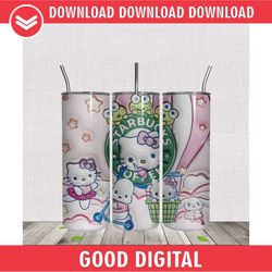 3D Hello Kitty Sanrio Characters Starbucks Tumbler Wrap PNG
