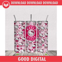 Hello Kitty Pink Pattern 20oz Tumbler Wrap PNG