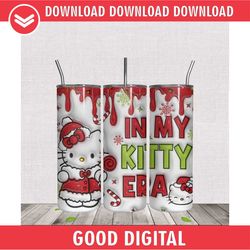 3D Inflated In My Kitty Era 20oz Tumbler Wrap PNG
