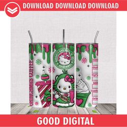 Grinchmas Blend Hello Kitty 3D Tumbler Wrap PNG