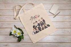 Stray Kids Music Group  Eco Tote Bag  Reusable  Cotton Canvas Tote Bag  Sustainable Bag  Perfect Gift  Korean Music Grou