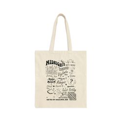 Taylor Swiftie Merch Canvas Tote Bag, Eras Tour Tote, Midnights Decor, Bejeweled, Folklore, Evermore, Lover