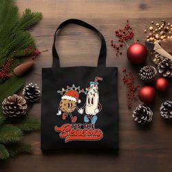 Cute Christmas Tote Bag Xmas Gifts, Kids Christmas Bag, Kids Christmas Gifts, Christmas Canvas Bag, Gingerbrad Cookies