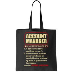 Account Manager Dictionary Definition Term Tote Bag