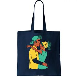 African American Couple Tote Bag