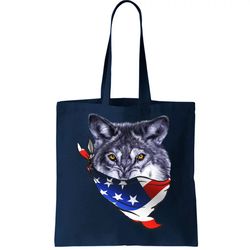 American Wolf USA Bandanna Tote Bag