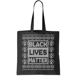 Black Lives Matter Ugly Christmas Sweater Tote Bag