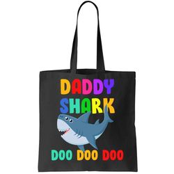 Colorful Daddy Shark Doo Doo Doo Tote Bag