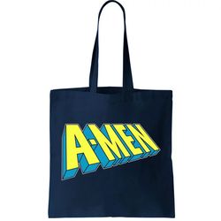 Comic Superhero Styled A-MEN Tote Bag