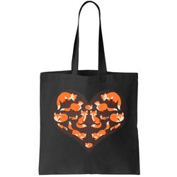 Cute Love Heart Foxes Tote Bag