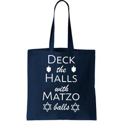 Deck The Halls With Matzo Balls Tote Bag