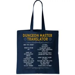 Dungeon Master Translator Funny Tote Bag