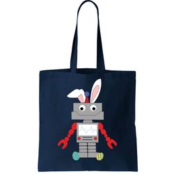 Easter Bunny Robot Tote Bag