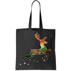 Festive Christmas Leaping Reindeer Tote Bag