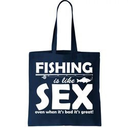 Fishing Is like Sex Tote Bag