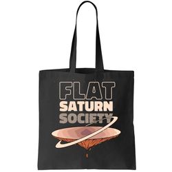 Flat Saturn Society Tote Bag