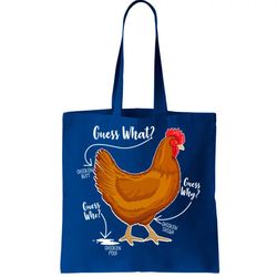 funny guess what chicken butt ggg tote bag