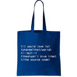 Funny Programmer Change The World Tote Bag