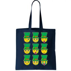 Funny St Patricks Day Irish Emojis Tote Bag