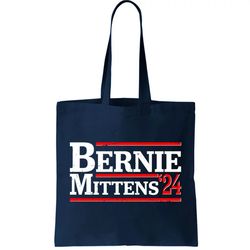 Funny Vote Bernie And Mittens 2024 Logo Tote Bag