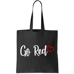 Go Red Heart Health Awareness Logo Tote Bag