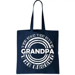Grandpa The Man Myth The Legend Funny Tote Bag