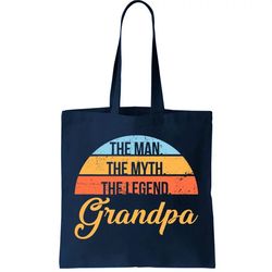 Grandpa The Man The Myth The Legend Saying Tote Bag