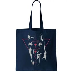 Horse And Dog Heartbeat Tote Bag