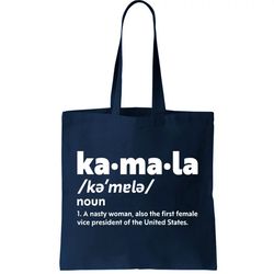 Kamala Harris Name Definition Vice President Tote Bag