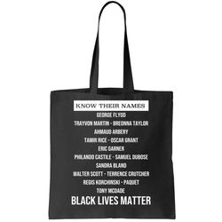 Know Their Names BLM Tote Bag