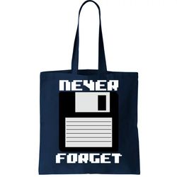 Never Forget Floppy Disc Retro Tote Bag